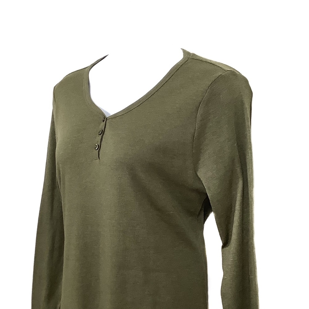 NWT Dickies ribbed LS henley tee
